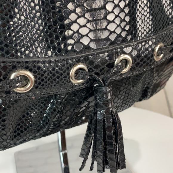 NINE WEST Black Snake Print Clutch/Wristlet Bag - Picture 6 of 17